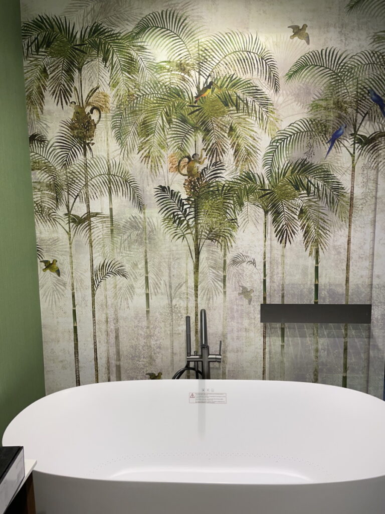 schilderwerken Mystique Middelkerke badkamer natuur behang